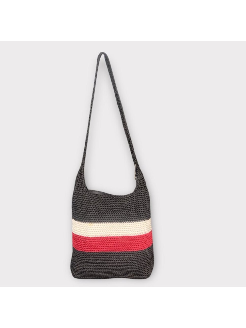 The Sak Hobo Shoulder Bag Black Red Beige Crocheted Slouchy Tote Casual Boho - Picture 4 of 7